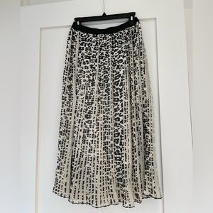 Maje Leopard Pleated Skirt, EU size 2/US medium
